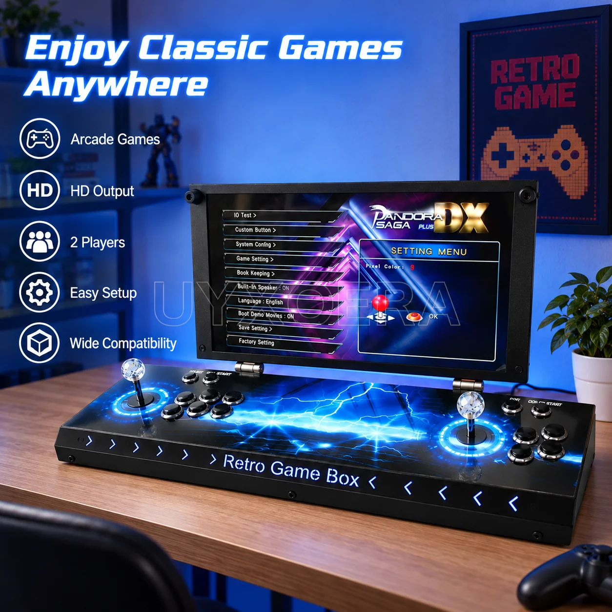 17,5 İnç Retro Arcade Oyun Sis - Gaming Console Display Case incelemesi ve fiyatı